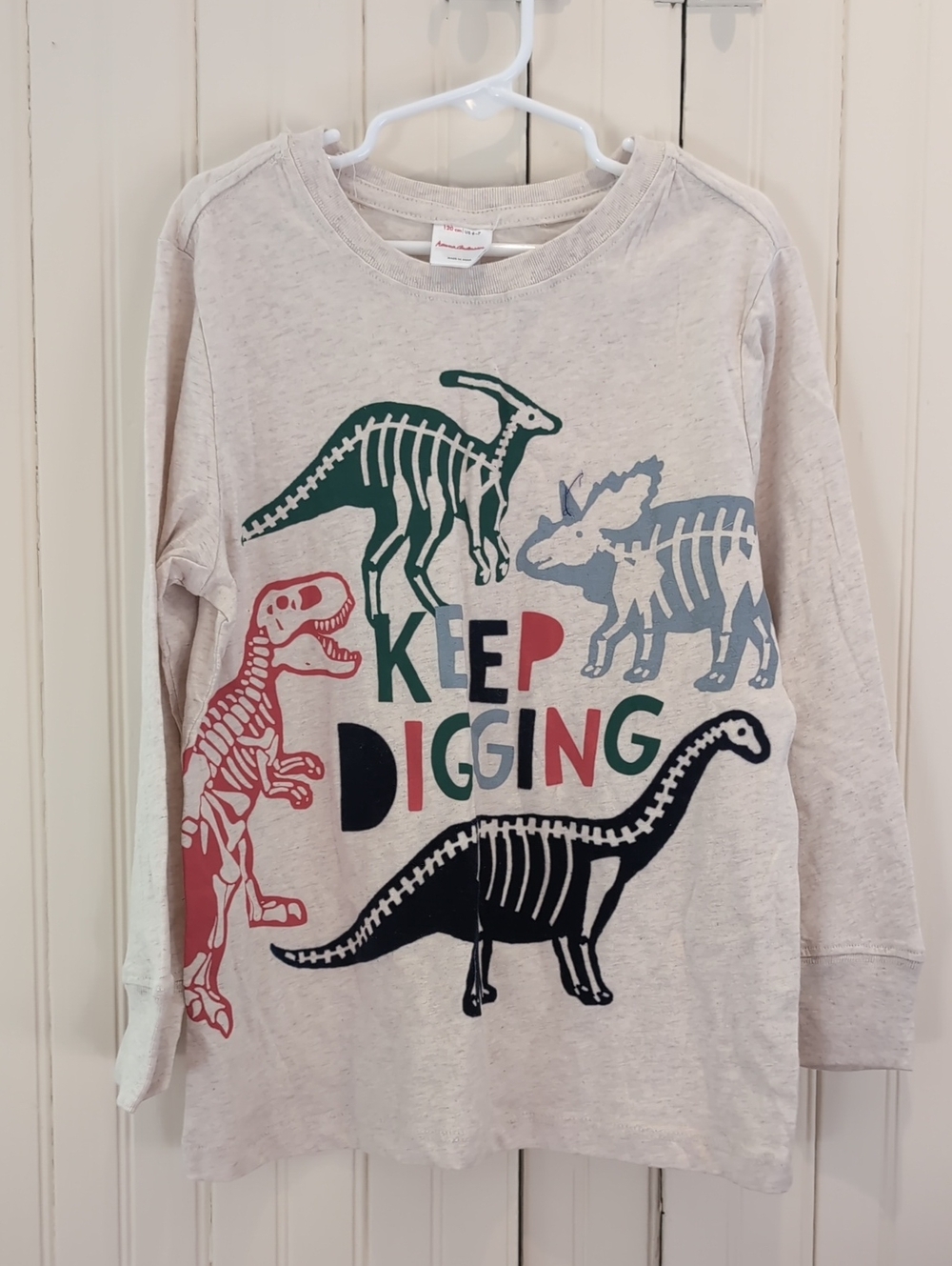 Kids Keep Digging Dinosaur Long Sleeve Shirt - Multi